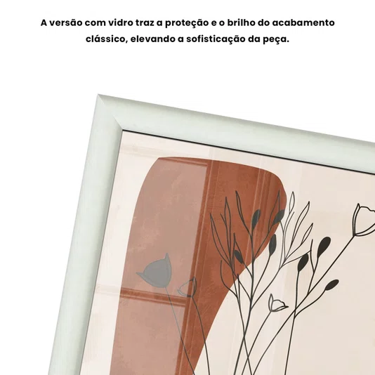Quadro Decorativo Vasos e Formas Orgânicas Estilo Modern Heritage