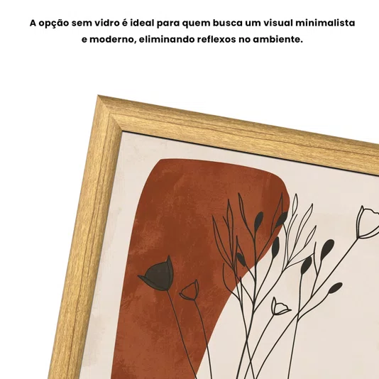 Quadro Decorativo Vasos e Formas Orgânicas Estilo Modern Heritage