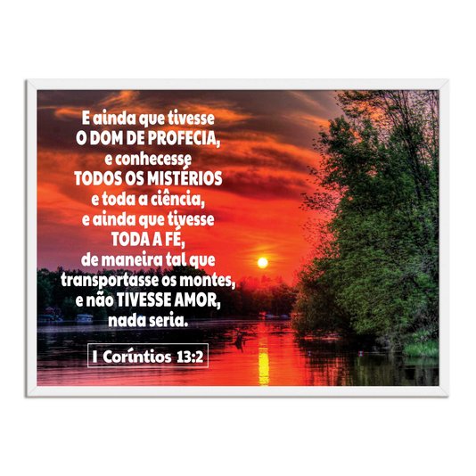 Quadro Decorativo Versículo Bíblico 1 Coríntios 13:2