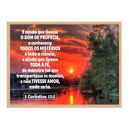 Quadro Decorativo Versículo Bíblico 1 Coríntios 13:2