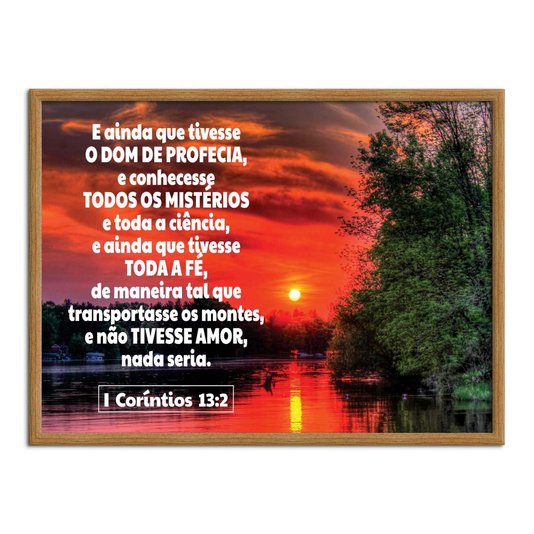 Quadro Decorativo Versículo Bíblico 1 Coríntios 13:2