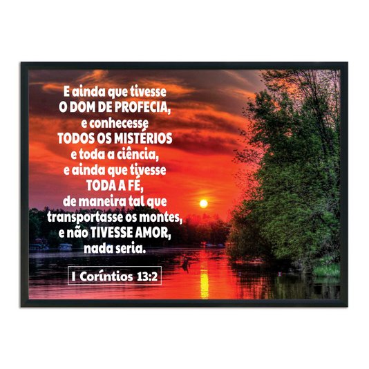 Quadro Decorativo Versículo Bíblico 1 Coríntios 13:2
