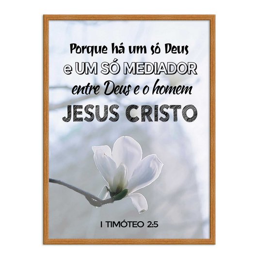 Quadro Decorativo Versículo Bíblico 1 Timóteo 2:5