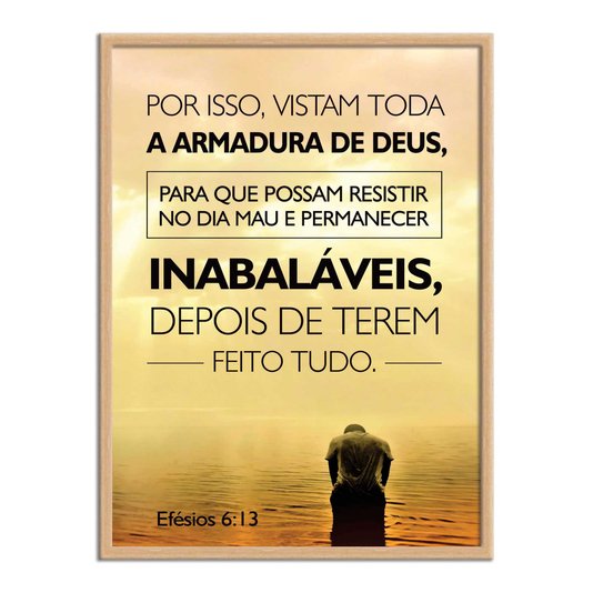 Quadro Decorativo Versículo Bíblico Efésios 6:13
