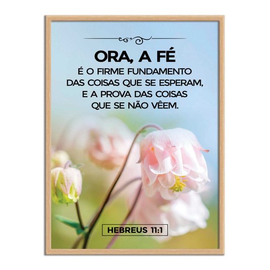 Quadro Decorativo Versículo Bíblico Hebreus 11:1