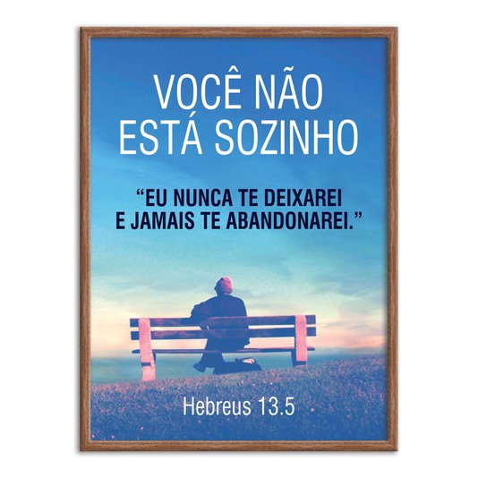 Quadro Decorativo Versículo Bíblico Hebreus 13.5