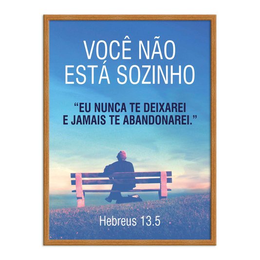 Quadro Decorativo Versículo Bíblico Hebreus 13.5