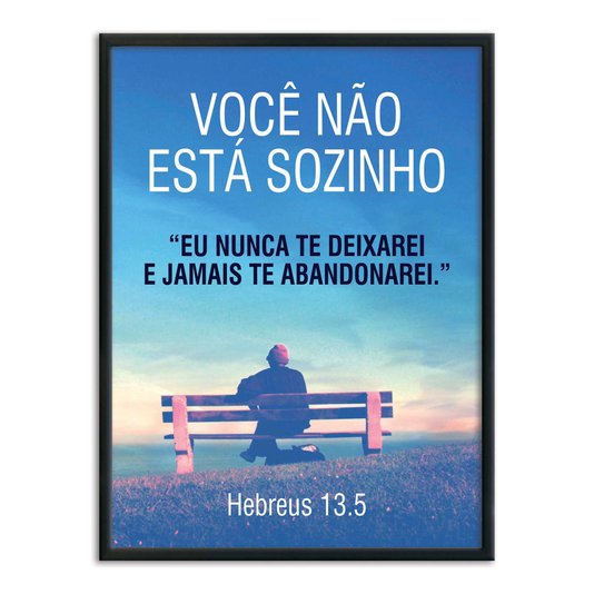 Quadro Decorativo Versículo Bíblico Hebreus 13.5