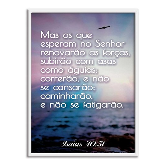 Quadro Decorativo Versículo Bíblico Isaías 40:31