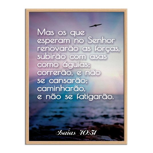 Quadro Decorativo Versículo Bíblico Isaías 40:31