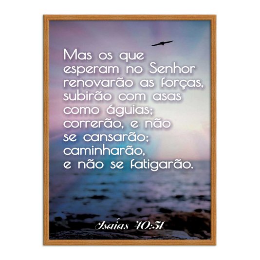 Quadro Decorativo Versículo Bíblico Isaías 40:31
