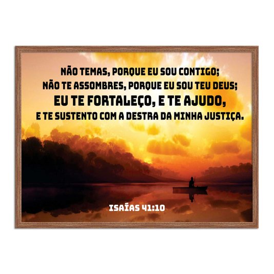 Quadro Decorativo Versículo Bíblico Isaías 41:10