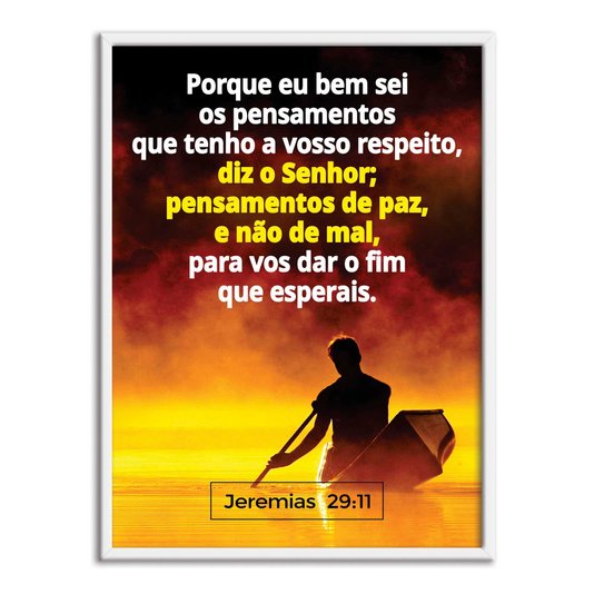 Quadro Decorativo Versículo Bíblico Jeremias 29:11