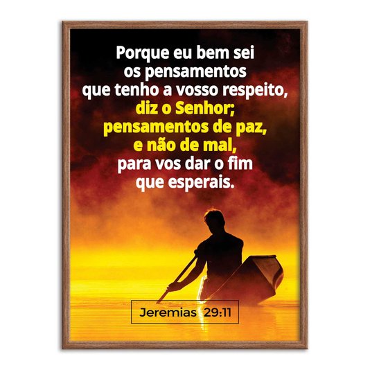 Quadro Decorativo Versículo Bíblico Jeremias 29:11