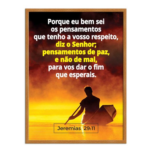 Quadro Decorativo Versículo Bíblico Jeremias 29:11