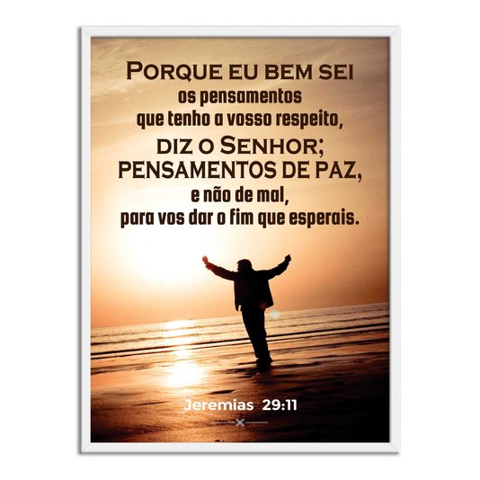 Quadro Decorativo Versículo Bíblico Jeremias 29:11