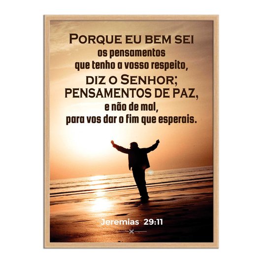 Quadro Decorativo Versículo Bíblico Jeremias 29:11