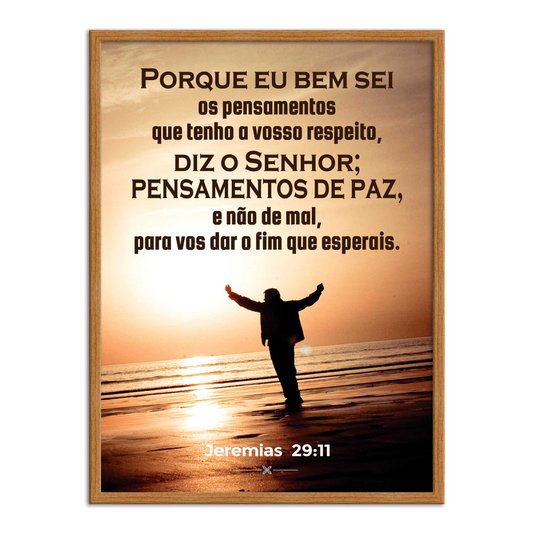 Quadro Decorativo Versículo Bíblico Jeremias 29:11