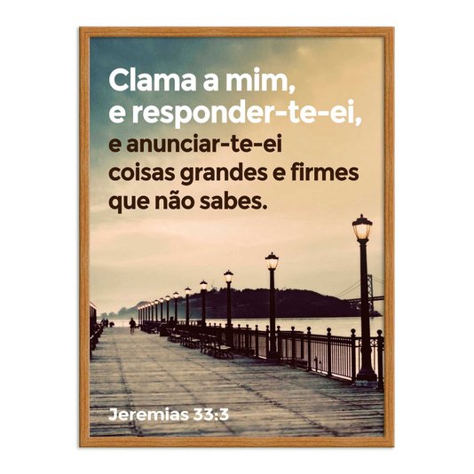 Quadro Decorativo Versículo Bíblico Jeremias 33:3