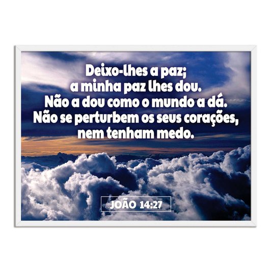 Quadro Decorativo Versículo Bíblico João 14:27