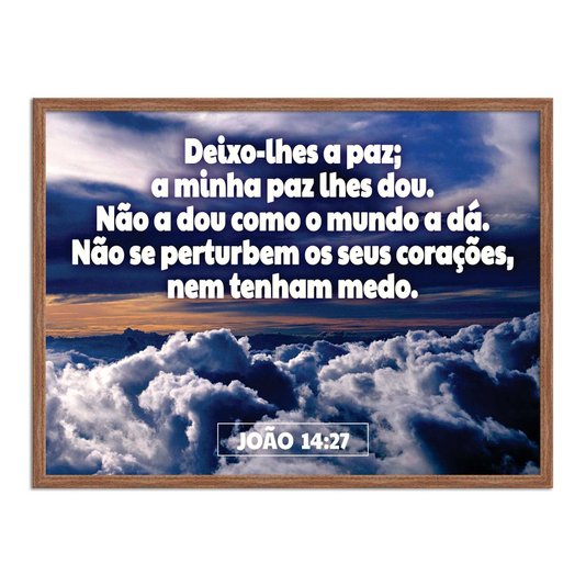 Quadro Decorativo Versículo Bíblico João 14:27