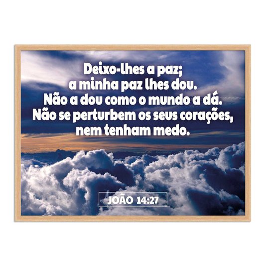 Quadro Decorativo Versículo Bíblico João 14:27