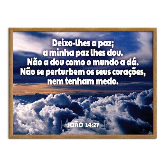 Quadro Decorativo Versículo Bíblico João 14:27