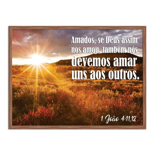 Quadro Decorativo Versículo Bíblico João 4:11,12