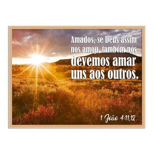Quadro Decorativo Versículo Bíblico João 4:11,12