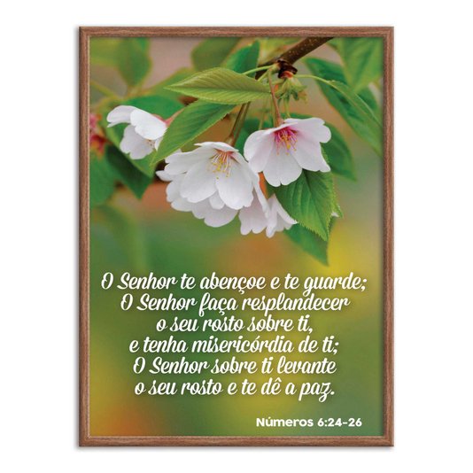 Quadro Decorativo Versículo Bíblico Números 6:24-26