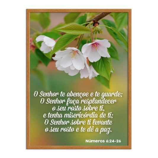 Quadro Decorativo Versículo Bíblico Números 6:24-26