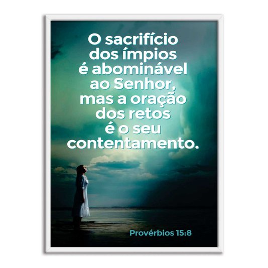 Quadro Decorativo Versículo Bíblico Provérbios 15:8