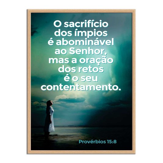 Quadro Decorativo Versículo Bíblico Provérbios 15:8