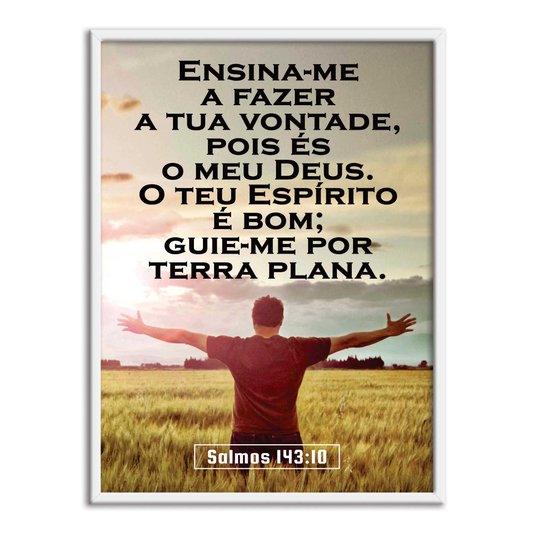 Quadro Decorativo Versículo Bíblico Salmos 143:10