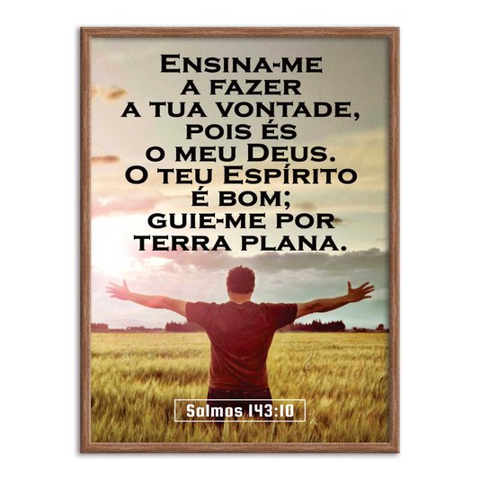 Quadro Decorativo Versículo Bíblico Salmos 143:10