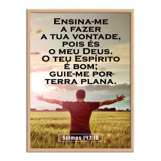 Quadro Decorativo Versículo Bíblico Salmos 143:10