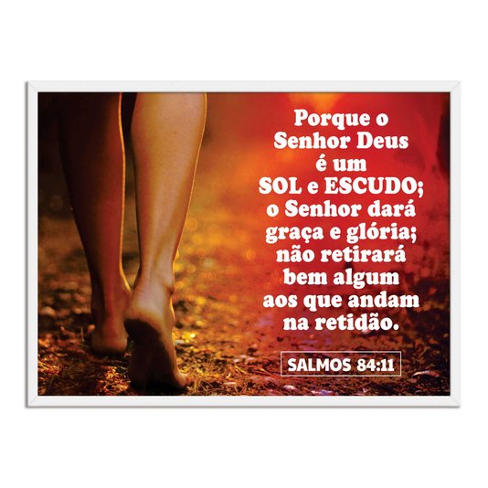 Quadro Decorativo Versículo Bíblico Salmos 84:11