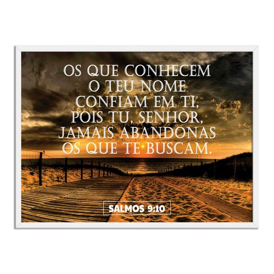 Quadro Decorativo Versículo Bíblico Salmos 9:10