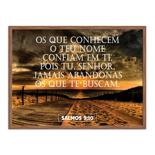 Quadro Decorativo Versículo Bíblico Salmos 9:10