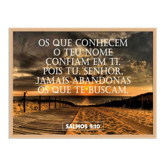 Quadro Decorativo Versículo Bíblico Salmos 9:10
