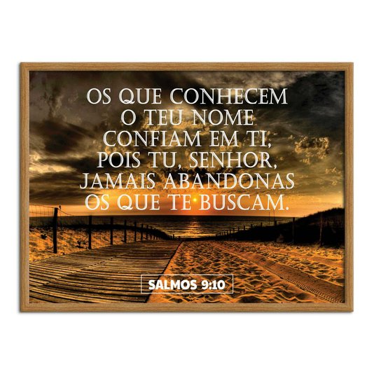 Quadro Decorativo Versículo Bíblico Salmos 9:10