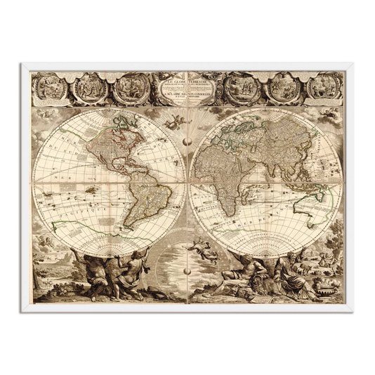 Quadro Decorativo Vintage Mapa do Mundo