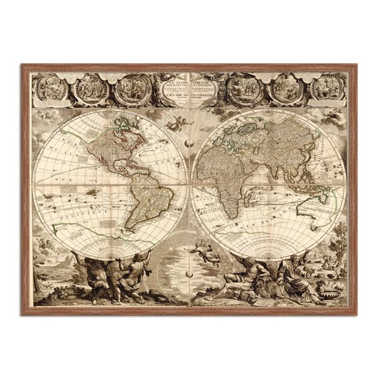 Quadro Decorativo Vintage Mapa do Mundo