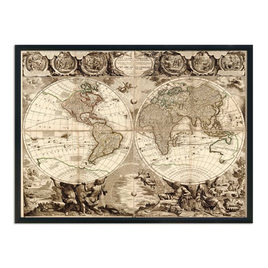 Quadro Decorativo Vintage Mapa do Mundo