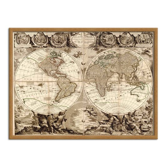 Quadro Decorativo Vintage Mapa do Mundo
