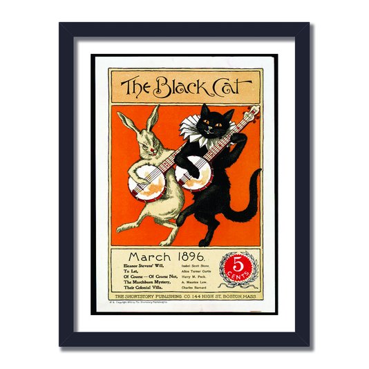 Quadro Decorativo Vintage Musical The Black Cat