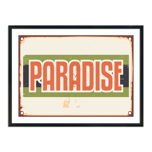 Quadro Decorativo Vintage Paradise