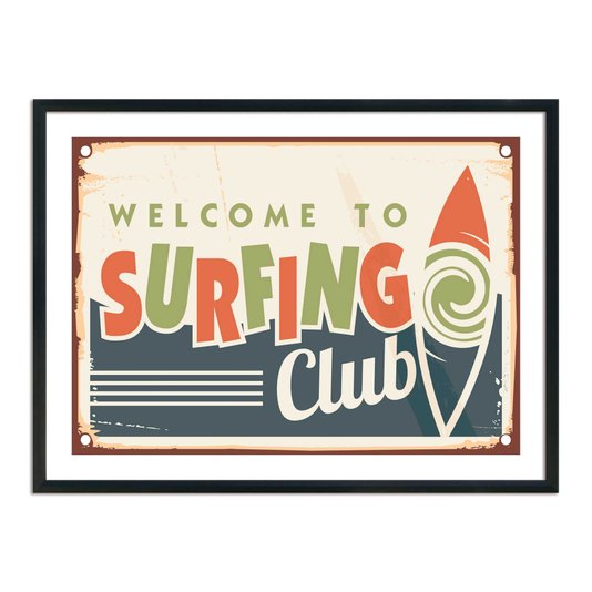 Quadro Decorativo Welcome Surfing Club