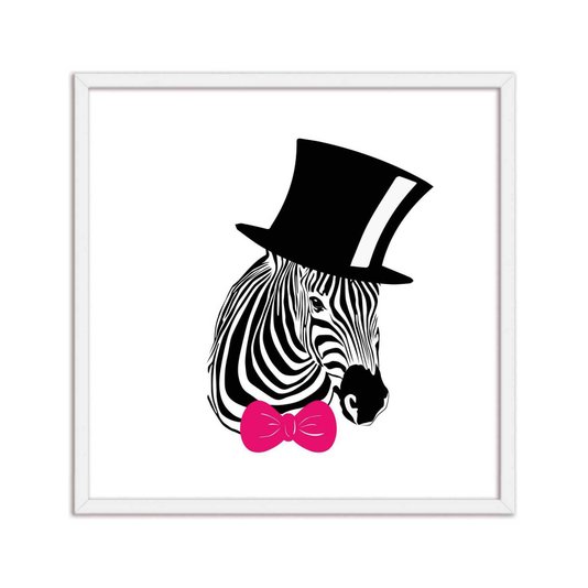 Quadro Decorativo Zebra Pop Art