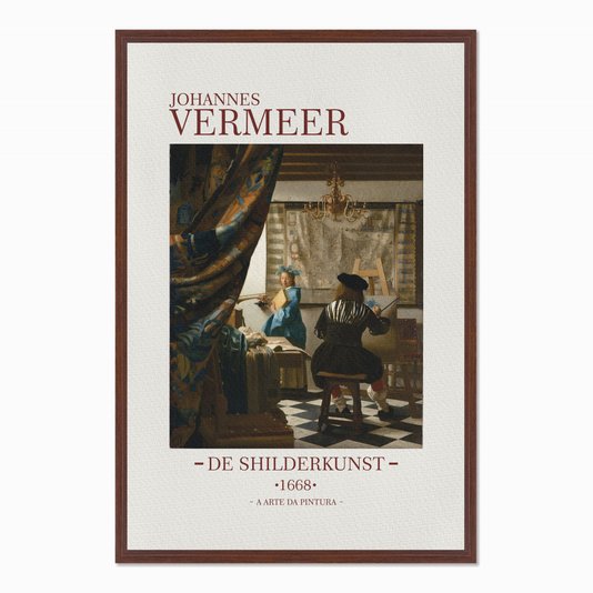 Quadro em Tela Canvas A Arte da Pintura de Johannes Vermeer